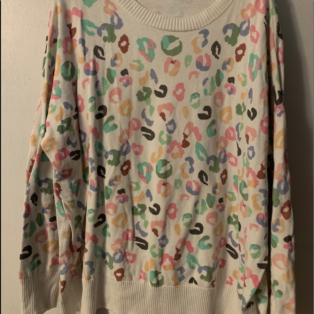 Oversized Cheetah Print Sweatshirt